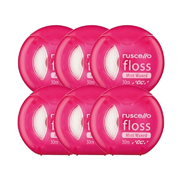 GC Dental Lucero Floss Mint Wax 6 Pcs Pink