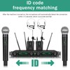 MicrocQueen Wireless Microphone System, 4-Channel UHF Professional Mic, Auto Pairing