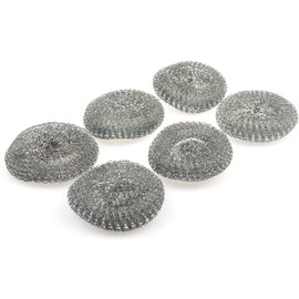 Large Stainless Steel Sponge Set, Metal Sponge, Metal Scrubber, Stainless Steel scouring pad (Pack of 6)