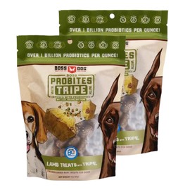 Boss Dog Boss Probites with Tripe Treats for Dogs & Cats, Lamb Recipe, 3 oz Bag (Bag of 2)