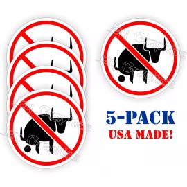 Unbranded/Generic 5 pack Funny NO BULL$H*T BS Hard Hat Stickers Helmet Decals Laborer Foreman Boss