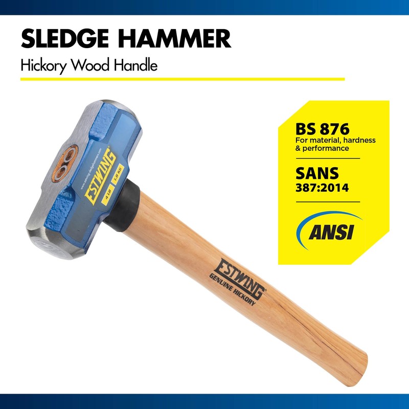 Estwing 4-Pound Hard Face Sledge Hammer - 16-Inch Hickory Handle,