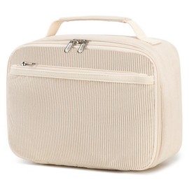 LEDAOU Lunch Bag Kids Insulated Lunch Box Girl Boy Insulated Reusable Lunch Bag for School Picnic Hiking Work (cream-coloured)