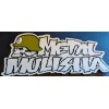 Metal Mulisha Sticker Army Green/White Skull Helmet 3.5"x7.5" - Car,
