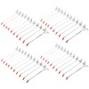 Daiilg 40Pcs Single Pegboard Hooks 150mm Board Slat Wall Retail