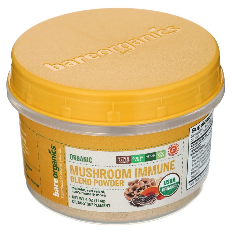 BAREORGANICS Organic Mushroom Immune Blend 4 oz