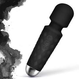 Mini Massager, Cordless Handheld Massager - Powerful - Perfect for Travel Stress Relief, Relieves Back, Legs and Lumbar Muscles (Pale Black)