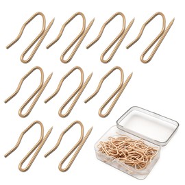 ANNGO 60 Pack Curtain Pins Hooks, Curtain Pleat Hooks, Pins Stainless Steel Pin-on Hooks for Curtain Pleat Hooks 0.6'' x 0.6''inch Small Curtain Hooks