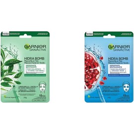 Garnier Skin Active Garnier skin active hidra bomb mascarilla facial en tela hidratante matificante + skin active hidra bomb mascarilla facial en tela hidratante revitalizante