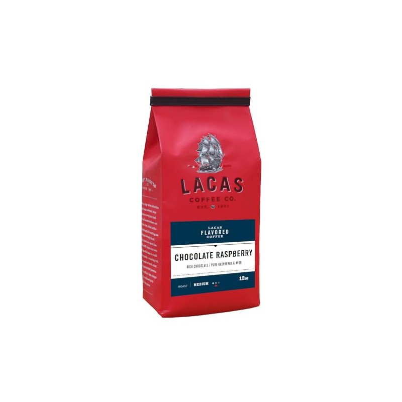 Lacas Coffee Company Flavored Coffee Chocolate Raspberry Whole Bean 12oz