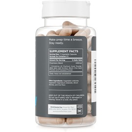 Pure for Men Original Cleanliness Stay Ready Fiber Supplement | Helps Promote Digestive Regularity | Psyllium Husk, Aloe Vera, Chia Seeds, Flaxseeds | Proprietary Formula | 60 Vegan Capsules