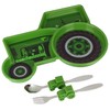 Funwares Green Tractor Engaging Kids' Dinnerware Set: Durable, Divided Plate,