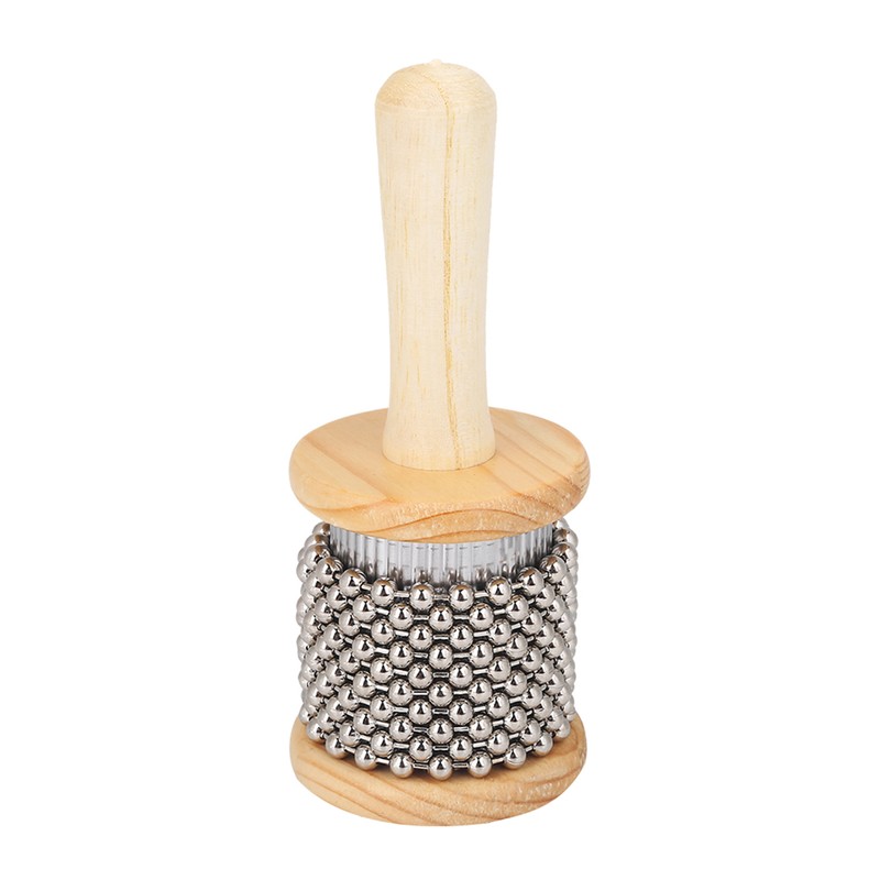 Wooden Hand Shaker Cabasa Percussion Instrument Small Size for Student