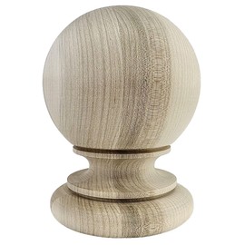 Highland Manor Wood Products Kline Ball Maple Wood Finial - 5 1/2" Tall x 4 1/16" Wide - Unfinished Wooden Finials for Indoor Use - Perfect for Staircases or Bed Posts (1 Finial) (Maple)