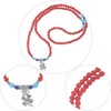 TUMBEELLUWA Prayer Beads Stone Bracelets for Women, Stretchy Multilayer Bracelet