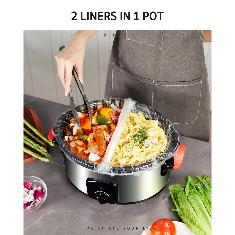 Syntus Slow Cooker Liners, 60 Count Cooking Bags Large Size