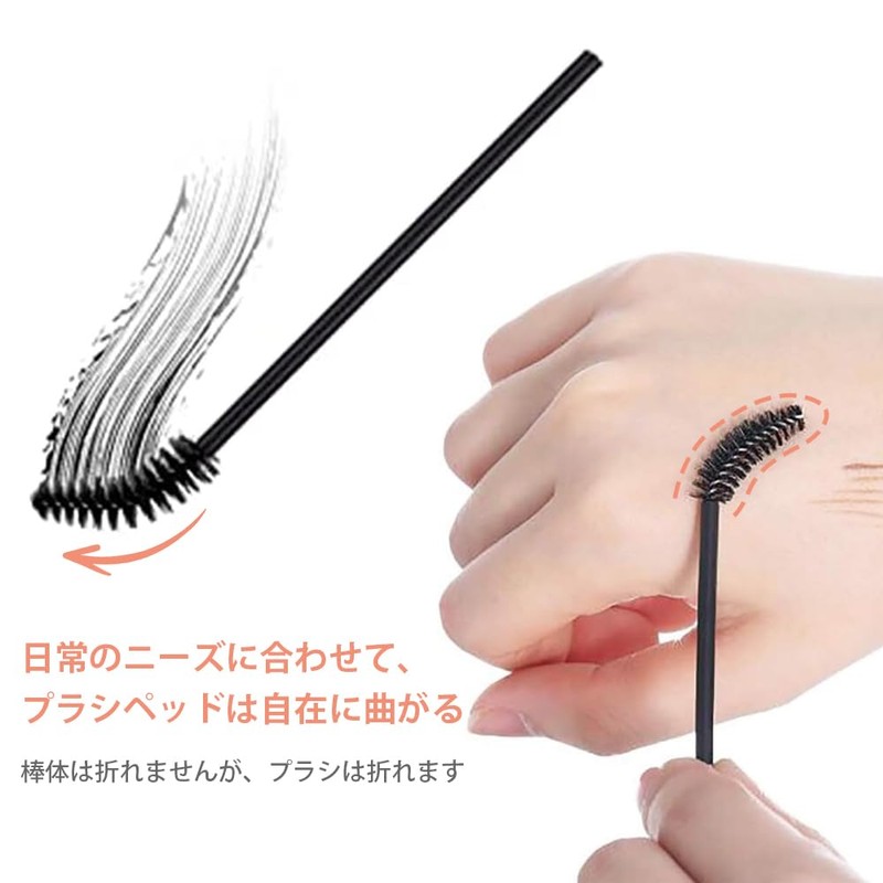100pcs Disposable Eyelash Brushes Eyebrow Brushes Screw Brushes for Eye