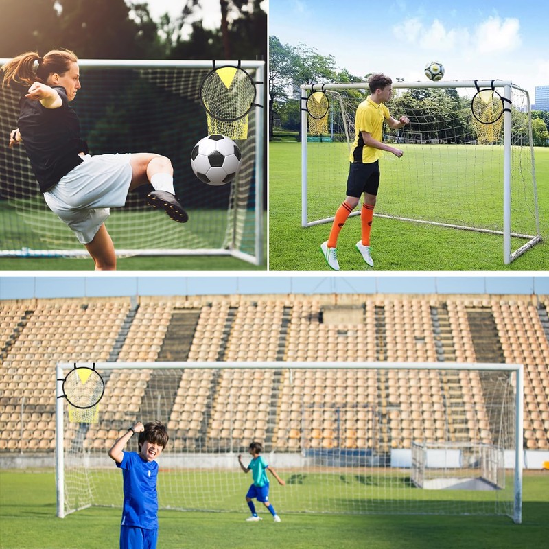 MOLHEM Foldable Football Goal Net 2 Pack, Durable & Portable