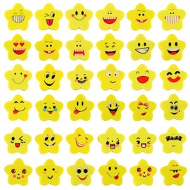 Koogel 100 Pcs Smile Novelty Erasers, Smile Rubber Erasers for Kids Party Favour Party Bag Fillers School Prize Reward