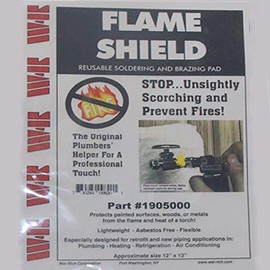 Wal-Rich 1905000 Flame Shield 12" x 12" Reusable Soldering And Brazing Pad
