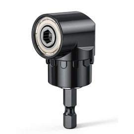 Angle Drill Attachment, Angle Screwdriver 105° Attachment Adapter with 1/4 Inch Quick Change and Magnetic Bit Holder, Multifunctional Angle Bit Holder