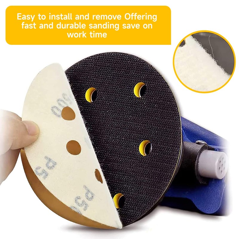 STEBRUAM 40pcs 150mm sanding discs,Sanding Discs Pads for Random Orbital