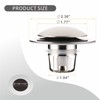 Brushed Universal Bathroom Sink Stopper, 2-in-1 Pop Up Sink Drain