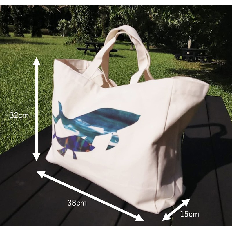 J's Select Tote Shoulder Bag, 2-Way, Large Capacity, Canvas, Logo