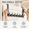 Over The Door Hooks Organizer Rack – No-Drill Aluminum Door