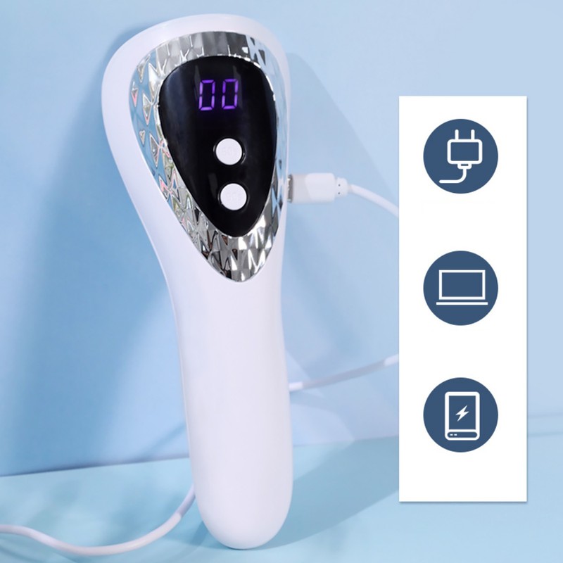 Handheld Nail Polish Dryer Quickly Drying Display Screen USB Rechargeable