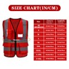 A-SAFETY Small High vis Red Reflective FIRE Safety Vests with