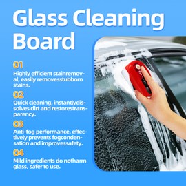 KING OF BIOTIN Automotive Oil Film Cleaning Brush, 2025 Oil Film Cleaning Brush for Car Windows, Windshield Cleaner, Glass Cleaning Board, Improves Clarity and Visibility