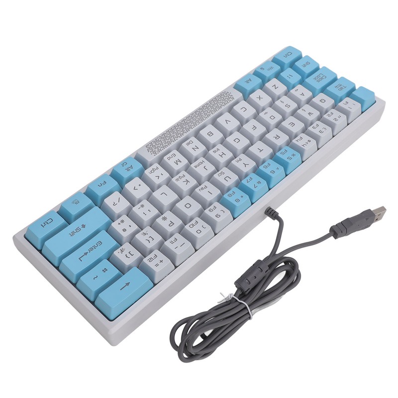 Wired RGB Keyboard Sensitive Operation Quick Response 62 Key White