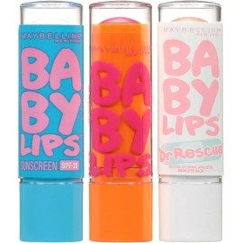 Maybelline New York Baby Lips Moisturizing Lip Balm 3-pack,