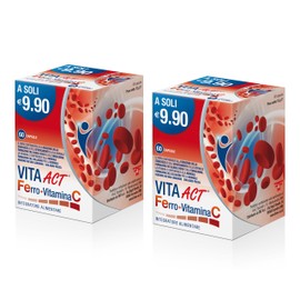 Vita Act Ferro + Vitamina C, Integratore Alimentare, 2x120 capsule