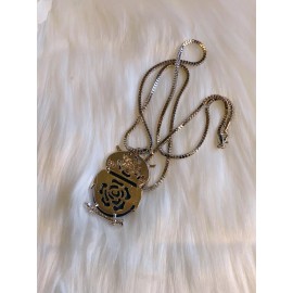 Unbranded Owl Pendant Necklace Long Chain Sweater Necklace Faux Blue Gem New