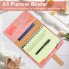 ANOMM A5 Ring Binder Notebook PU Leather Diary, Refillable Notebook