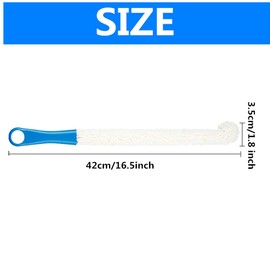 Wine Cleaning Brush Flexible Long Bottle Brush Cleaner for Wine Decanters, Goblets, Champagne, Cups, Glasses, Multi-Function Household Cleaning Tools (Blue)