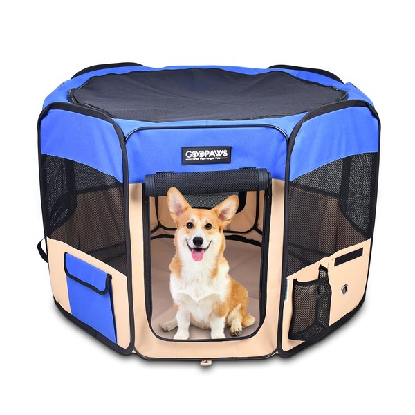 JESPET 45" Pet Dog Playpens, Portable Soft Dog Exercise Pen