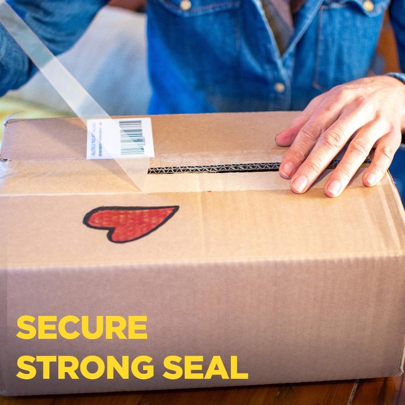 Scotch Secure Seal Packing Tape, Ultra Clear, Reliable and Durable