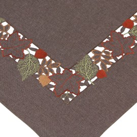Mitteldecke, Tischdecke "Herbstlaub", braun 85 x 85 cm