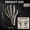 2Pcs Skeleton Hands, Plastic Skeleton Hands Halloween Decor