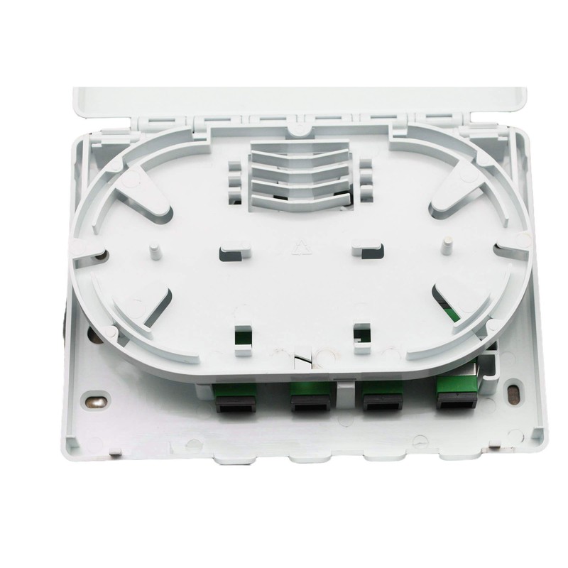 GINTOOYUN Fiber Optical Terminal Junction Box，4-Port Fiber Panel Box Desktop