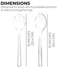 Set of 4 Clear Plastic Serving Spoons and 4 Serving