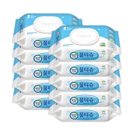 Clean Nara wet wipes 70 sheets, 10 packs / 깨끗한나라 물티슈 70매 10입