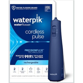 Waterpik Cordless Pulse Rechargeable Portable Water Flosser for Teeth, Gums