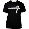 Rammstein Men's T-Shirt White Bar Official Band Merchandise Fan Shirt Black with Plain Front and Back Foam Print