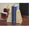 Modern Wedge Marble Bookends – Hand Carved, Polished Stone Bookends