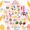 Edmirfun Filled Easter Eggs Fidget Toys, 48PCS PreFilled Easter Eggs