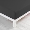 douceur d'intérieur, Fitted Sheet (140 x 190 cm) Jersy Anthracite,